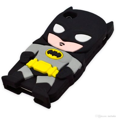Бэтмен силиконовый кейс  iPhone 4 / 4s черный