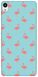 Голубой бампер для Sony Xperia M4 aqua ( E2312 ) Фламинго