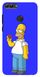Чехол с Гомером Симпсоном на Huawei ( Уавей ) P Smart Синий