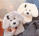 Меховой бампер собачка для Айфон SE2 2020 противоударный  Белый
