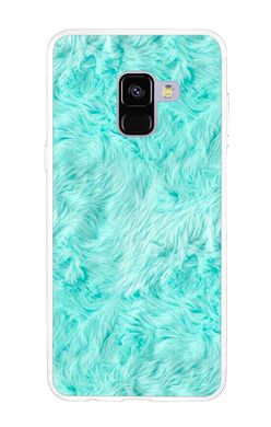 ТПУ Чехол с Текстурой меха на Samsung Galaxy j6 2018 Бирюзовый