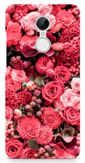 Чехол с Цветами для Xiaomi Redmi 5 Plus Красный