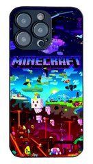 Чехол силиконовый бампер Minecraft на iPhone 14 pro max