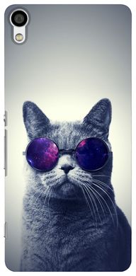 Чохол з Котиком в окулярах на Sony Xperia XA ( F3112 ) Сірий