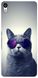 Чехол с Котиком в очках на Sony Xperia XA ( F3112 ) Серый