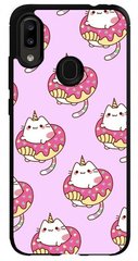 Чехол  Пушин пончик для Samsung Galaxy ( Галакси ) A20  Розовый