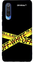 Черный чехол на Xiaomi Mi9 OFF WHITE
