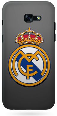 Чехол накладка с логотипом Реал Мадрид на Samsung Galaxy A7 2017 Серый