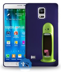 Синий чехол со своей картинкой на Samsung Note 4