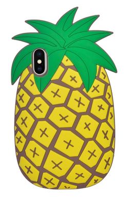 Защитный 3Д чехол на iPhone XS Pineapple - Ананас