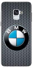 Карбоновый чехол на Samsung A8 plus 2018 Логотип BMW