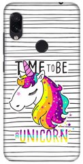 Чехол Time to be a unicorn для Xiaomi Redmi 7 Дизайнерский