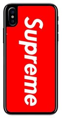 ТПУ Чехол с логотипом Суприм на iPhone XS Max Красный