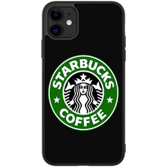 Чорний кейс на Айфон 11 Starbucks Coffee