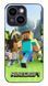 Чохол силіконовий з картинкою Minecraft на iPhone 15 plus