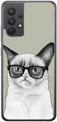 Чехол с Грустным Котиком на Samsung A52 Прорезиненный