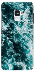 Чехол с Текстурой моря на Samsung Galaxy A8 plus 18 Зеленый