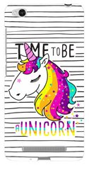 Чехол Time to be a unicorn на Xiaomi Redmi 3 Полосатый