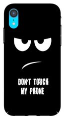Черный чехол для iPhone XR Don't tuch my phone