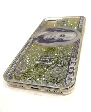 Блестящий чехол на iPhone 8 plus ( Айфон 8 плюс ) Картинка доллара