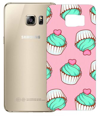 Розовый чехол на Galaxy S7 edge Сладости