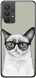 Чехол с Грустным Котиком на Samsung A52 Прорезиненный