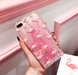 Розовый чехол с Фламинго для iPhone 7 Plus Жидкий блеск