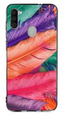 Радужный чехол с красочными перьями для Samsung Galaxy M11 M115F