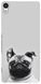 Серый бампер для Sony Xperia XA ultra Мопс