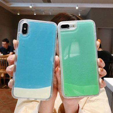 Сяючий чохол Neon Case для iPhone XS MAX Блакитний