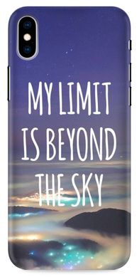 Синій чохол на iPhone XS Max My limit is beyond the sky