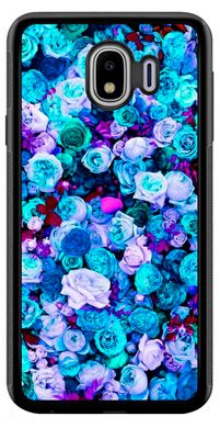 Голубой чехол для девушки на Galaxy j400 Розы