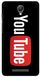 Чехол накладка с логотипом Ютуб для Xiaomi Redmi Note 2 Черный