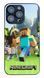 Силиконовый чехол Minecraft для iPhone 14 pro