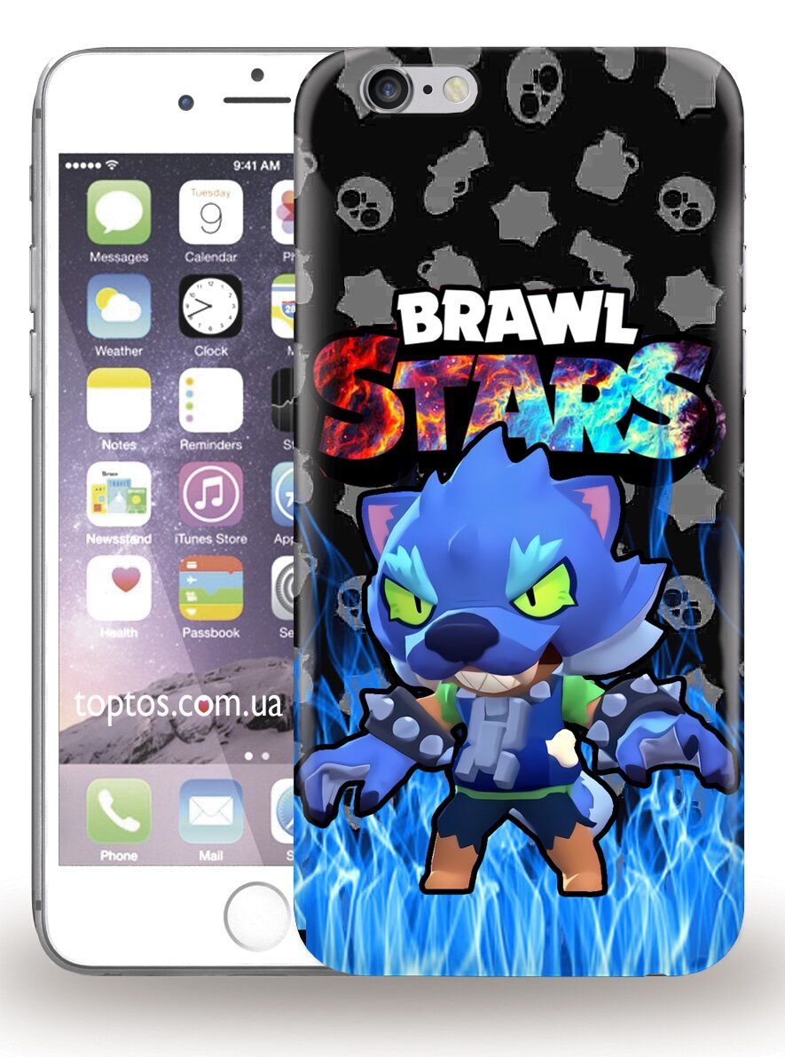 Стильный чехол для iPhone 6 / 6s plus с персонажем из игры Brawl Stars Леон  оборотень